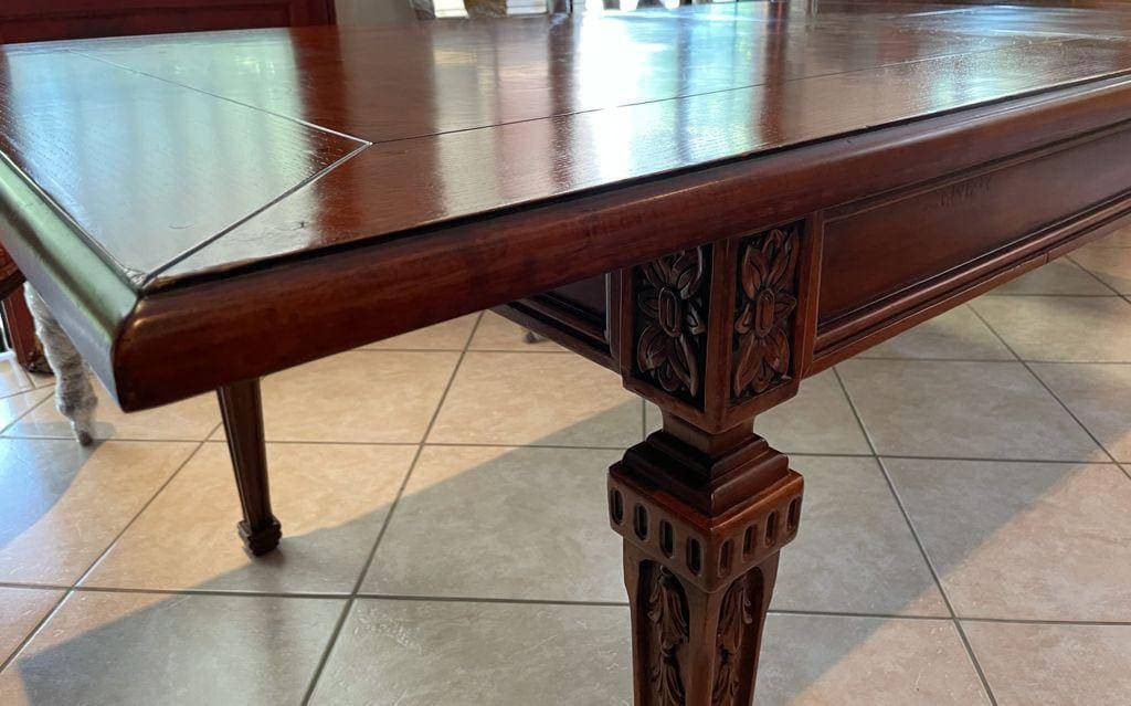 Okkerneut hout eetkamer tafel - image 2