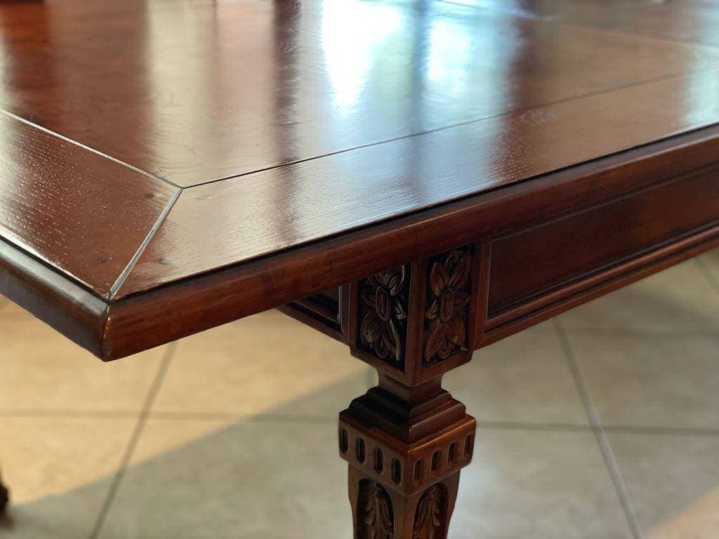 Okkerneut hout eetkamer tafel - image 4