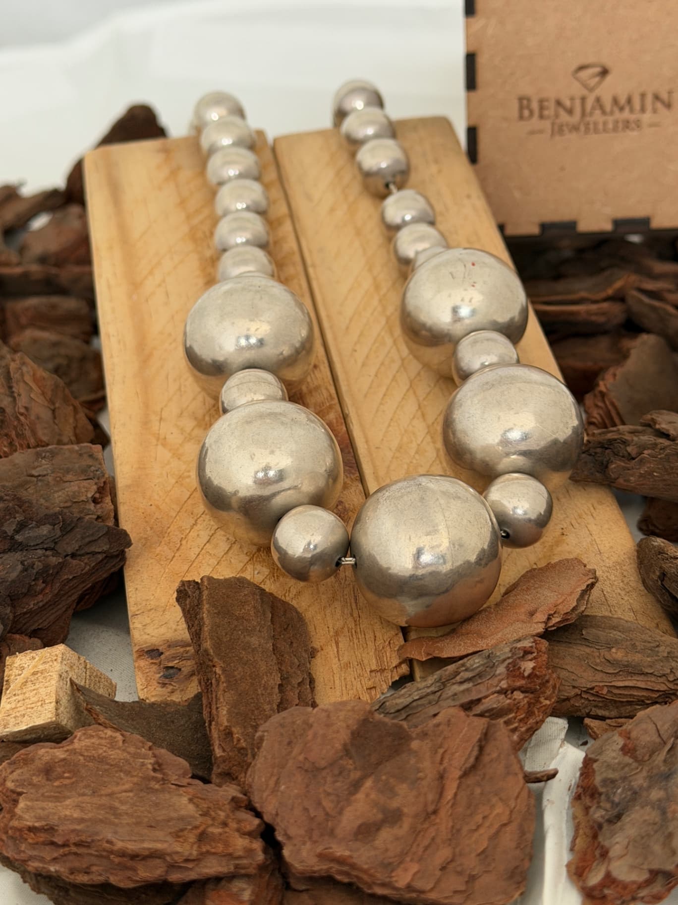 Silver Polished bead/ball chain