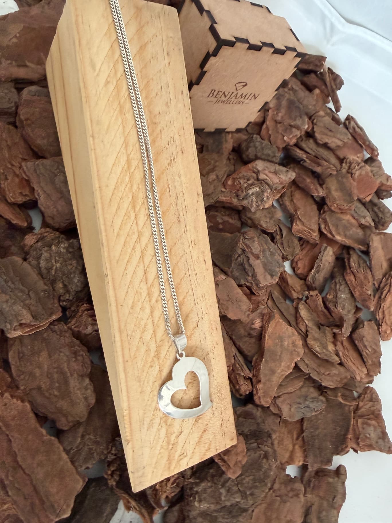Silver Chain with heart pendant