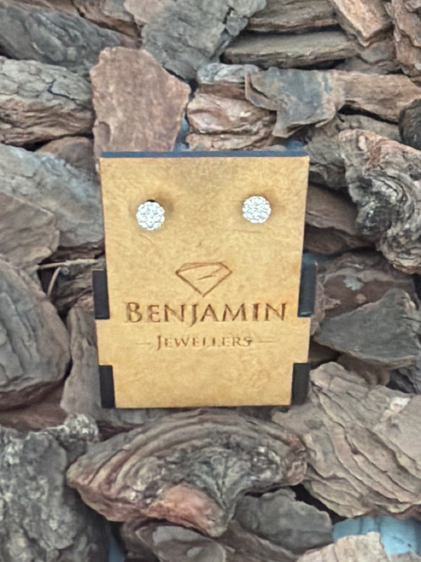 Silver swarofski earrings