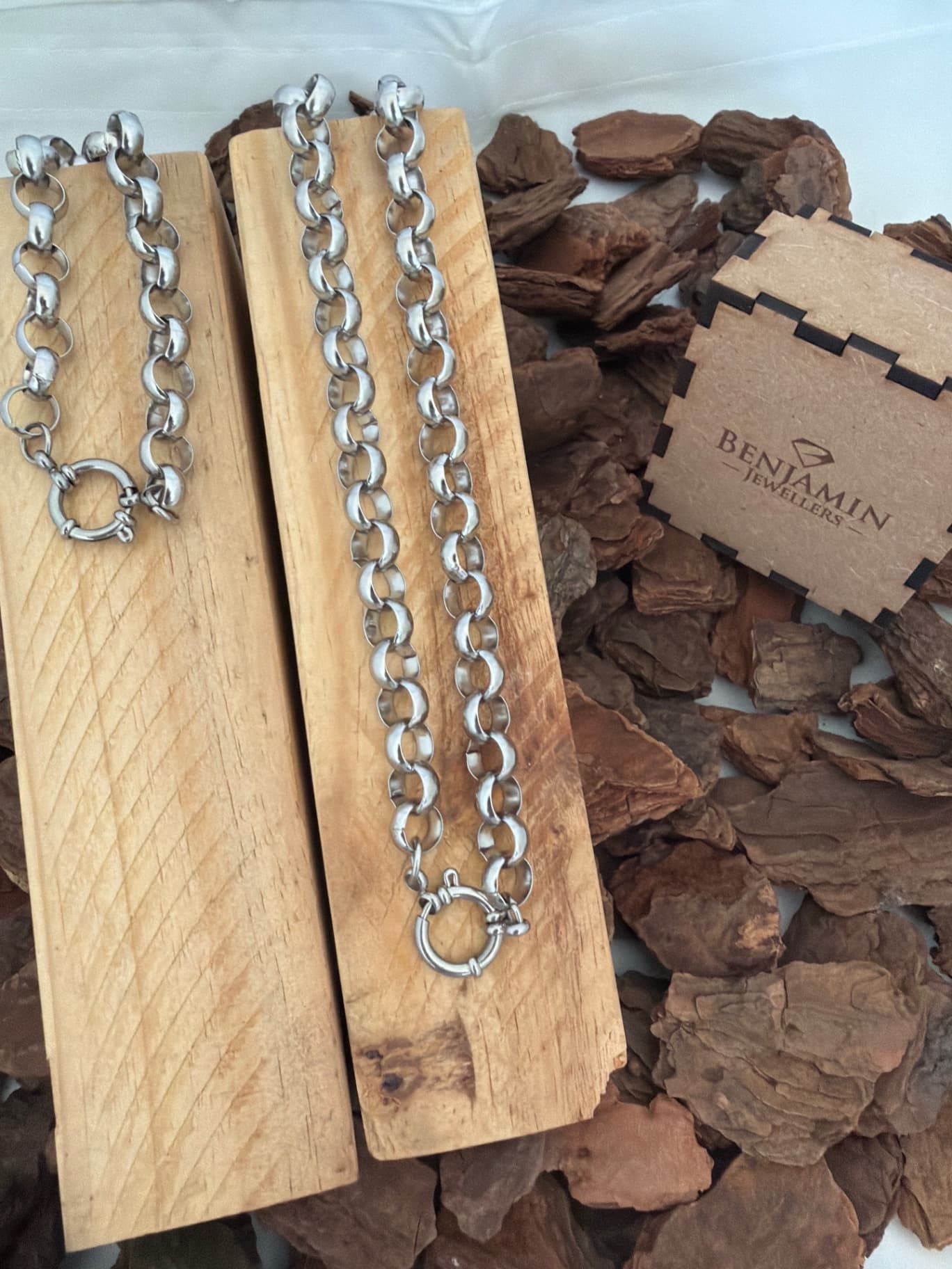 Stainless Steel Belcher Chain & Bracelet